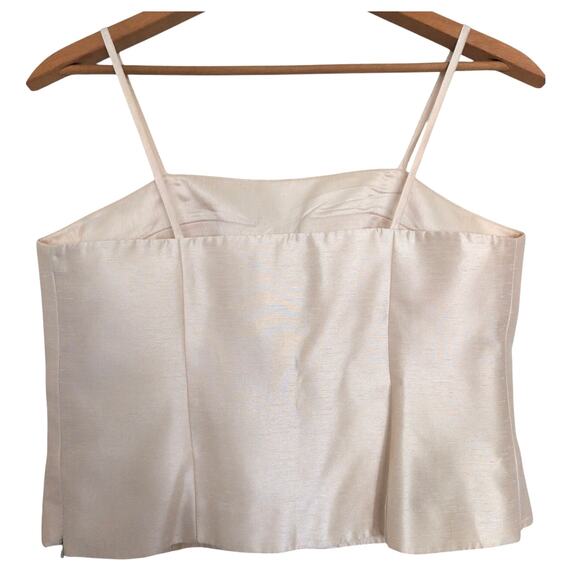 Terani Couture Satin Corset Crop Top‎ 12 Faux Silk Coquette Fairy Y2K Occasion - Picture 2 of 5